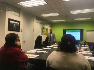 Photo of Karl Dowden leading the December 12, 2018 Workshop