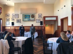Photo of Karl Dowden presenting at the February 26, 2019 Lunch and Learn