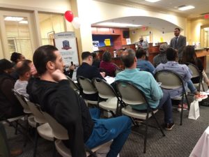 Karl Dowden speaking at the People's United Bank April 25, 2019 First Time Homebuyer Seminar 
